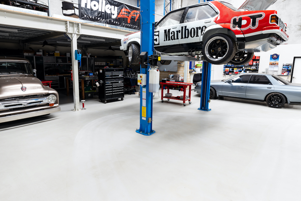 Workshop epoxy flooring